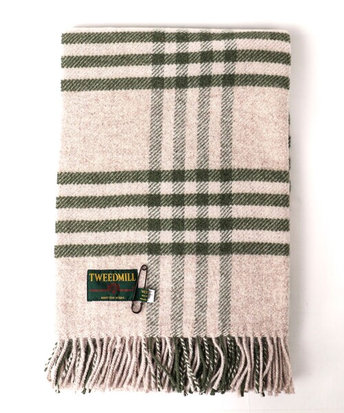 TWEED MILL（ツイードミル）の「【TWEEDMILL/ツイードミル】Pure New Wool Muffler Hex check 70（マフラー・メンズ・ブルー系その他/ブラック系その他/グリーン系その他・FREE）」の13枚目の写真