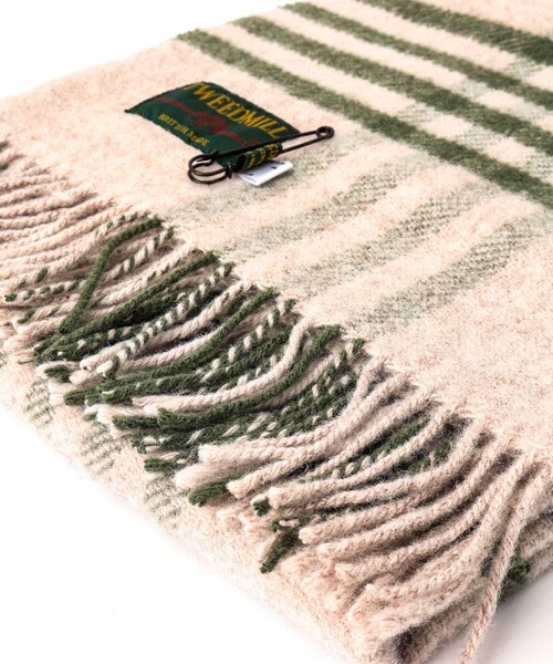 TWEED MILL（ツイードミル）の「【TWEEDMILL/ツイードミル】Pure New Wool Muffler Hex check 70（マフラー・メンズ・ブルー系その他/ブラック系その他/グリーン系その他・FREE）」の16枚目の写真