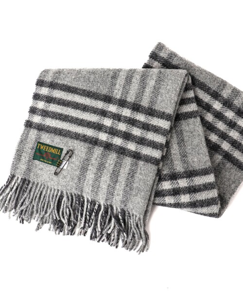 TWEED MILL（ツイードミル）の「【TWEEDMILL/ツイードミル】Pure New Wool Muffler Hex check 70（マフラー・メンズ・ブルー系その他/ブラック系その他/グリーン系その他・FREE）」の18枚目の写真