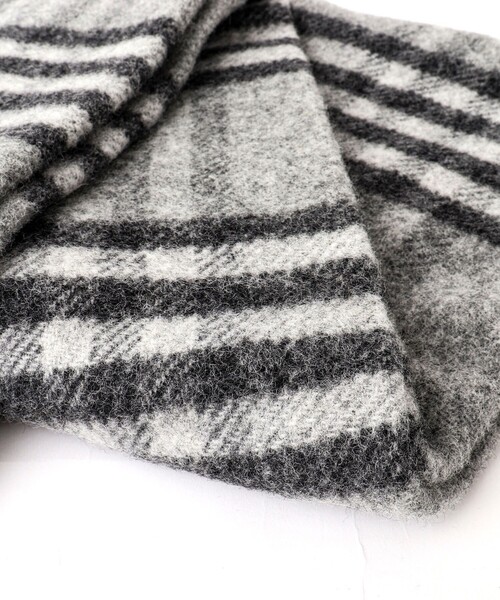 TWEED MILL（ツイードミル）の「【TWEEDMILL/ツイードミル】Pure New Wool Muffler Hex check 70（マフラー・メンズ・ブルー系その他/ブラック系その他/グリーン系その他・FREE）」の19枚目の写真