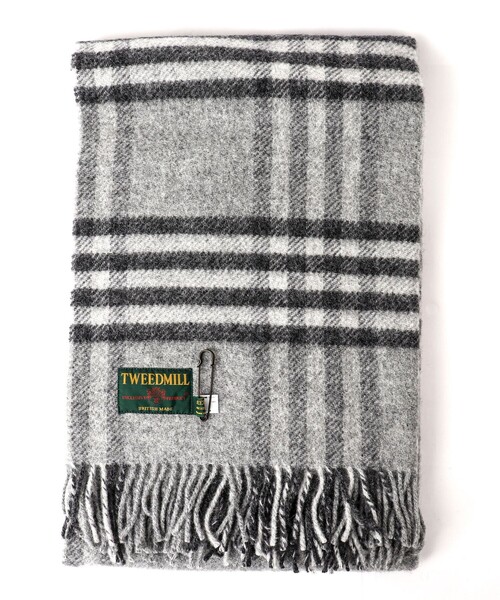 TWEED MILL（ツイードミル）の「【TWEEDMILL/ツイードミル】Pure New Wool Muffler Hex check 70（マフラー・メンズ・ブルー系その他/ブラック系その他/グリーン系その他・FREE）」の20枚目の写真