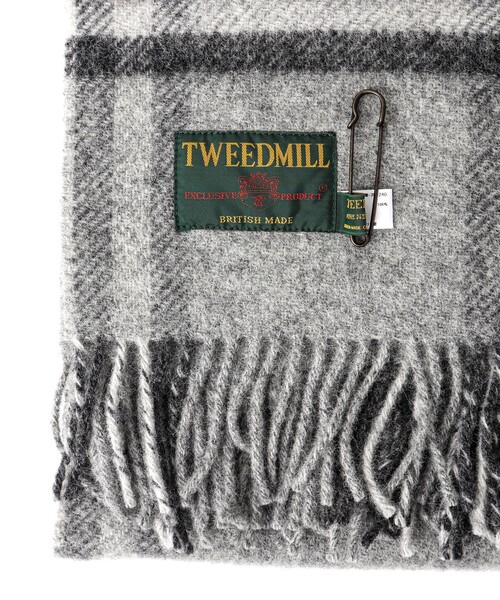 TWEED MILL（ツイードミル）の「【TWEEDMILL/ツイードミル】Pure New Wool Muffler Hex check 70（マフラー・メンズ・ブルー系その他/ブラック系その他/グリーン系その他・FREE）」の22枚目の写真