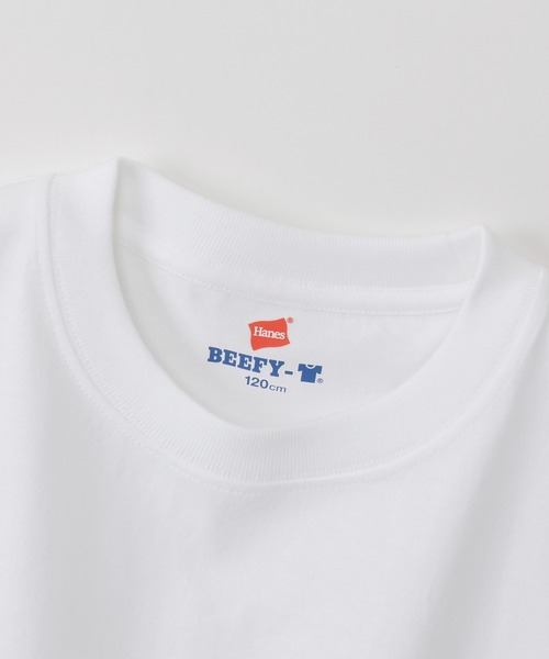 HANES(ヘインズ)の「【Hanes/ヘインズ】キッズ ビーフィー ショートスリーブTシャツ(Tシャツ/カットソー・キッズ・ホワイト/ブラック/ネイビー/ヘザーグレー・100/160/140/120)」の16枚目の写真