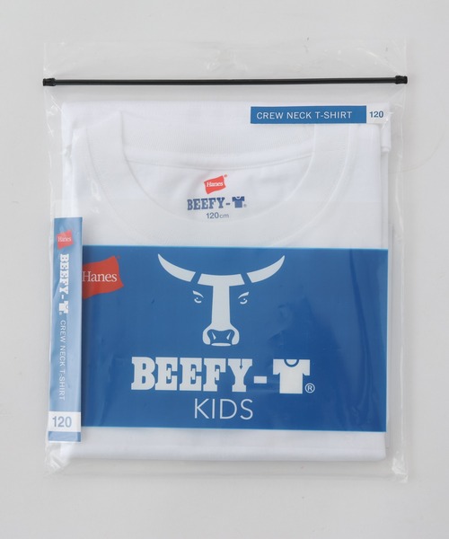 HANES(ヘインズ)の「【Hanes/ヘインズ】キッズ ビーフィー ショートスリーブTシャツ(Tシャツ/カットソー・キッズ・ホワイト/ブラック/ネイビー/ヘザーグレー・100/160/140/120)」の17枚目の写真