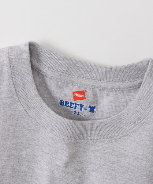 HANES(ヘインズ)の「【Hanes/ヘインズ】キッズ ビーフィー ショートスリーブTシャツ(Tシャツ/カットソー・キッズ・ホワイト/ブラック/ネイビー/ヘザーグレー・100/160/140/120)」の7枚目の写真