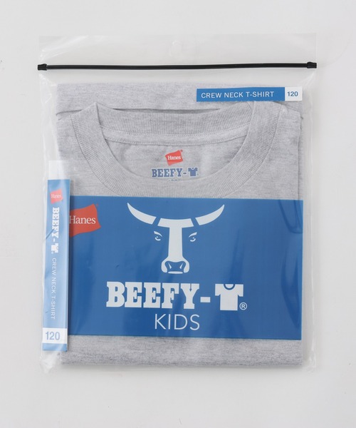 HANES(ヘインズ)の「【Hanes/ヘインズ】キッズ ビーフィー ショートスリーブTシャツ(Tシャツ/カットソー・キッズ・ホワイト/ブラック/ネイビー/ヘザーグレー・100/160/140/120)」の8枚目の写真