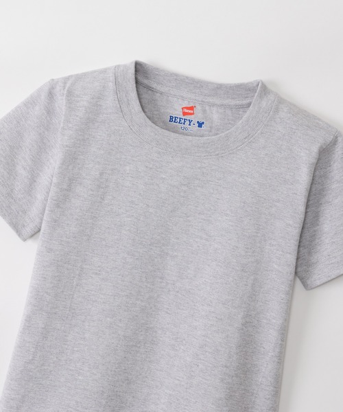 HANES(ヘインズ)の「【Hanes/ヘインズ】キッズ ビーフィー ショートスリーブTシャツ(Tシャツ/カットソー・キッズ・ホワイト/ブラック/ネイビー/ヘザーグレー・100/160/140/120)」の6枚目の写真