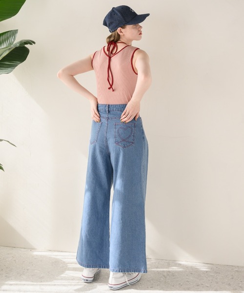 cup in bi color camisole/配色タンクトップ【カップ付き