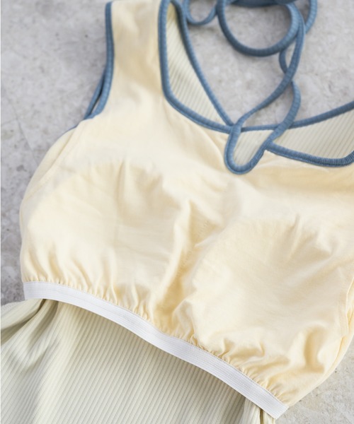 idem（イデム）の「cup in bi color camisole/配色タンクトップ【カップ付き】（タンクトップ・レディース・ピンク/アイボリー/ナチュラル/ネイビー/ブルー/ブラック/ブラウン・FREE）」の21枚目の写真