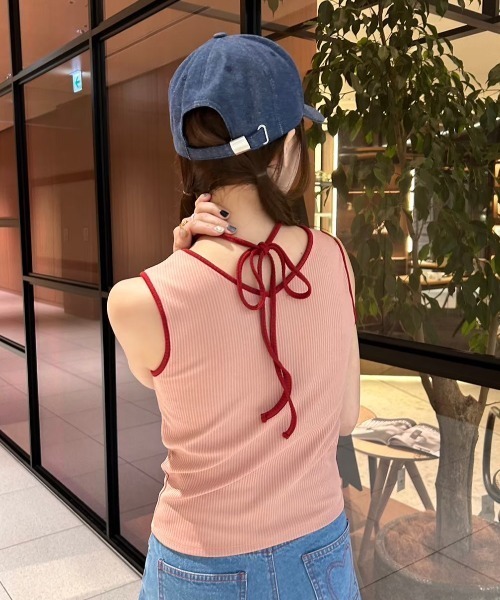 新品タグ付き DAWN ダン BICOLOR CAMISOLE 38 cup in bi color camisole/配色タンクトップ【カップ付き