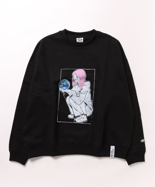 MALIBU SHIRTS(マリブシャツ)の「Comfortable Crew BSW Girl L(Tシャツ/カットソー・メンズ・ブラック/グレー・M/L)」の2枚目の写真