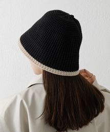 配色パイピングバケットハット