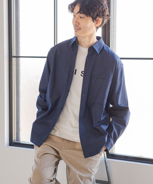 GLOBAL WORK(グローバルワーク)の「アーバンデニムシャツ/984983(シャツ/ブラウス・メンズ・ネイビー・LARGE/MEDIUM/X-LARGE/SMALL)」の4枚目の写真
