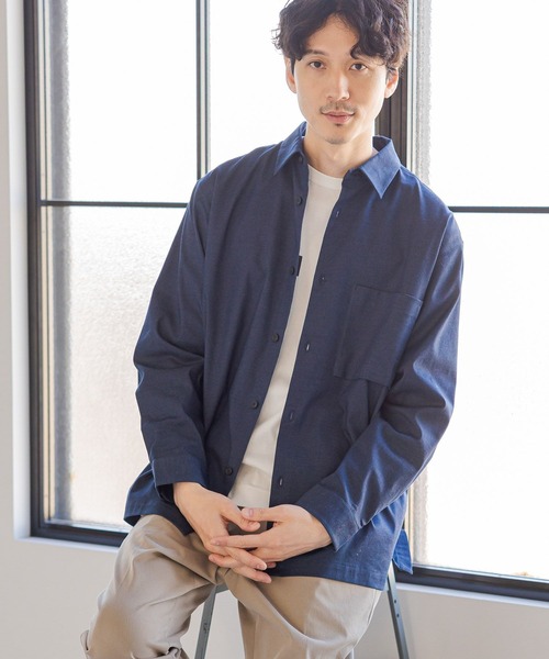 GLOBAL WORK(グローバルワーク)の「アーバンデニムシャツ/984983(シャツ/ブラウス・メンズ・ネイビー・LARGE/MEDIUM/X-LARGE/SMALL)」の5枚目の写真
