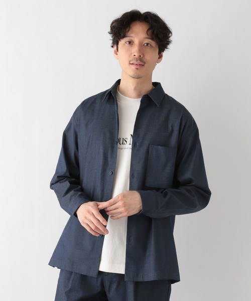 GLOBAL WORK(グローバルワーク)の「アーバンデニムシャツ/984983(シャツ/ブラウス・メンズ・ネイビー・LARGE/MEDIUM/X-LARGE/SMALL)」の8枚目の写真