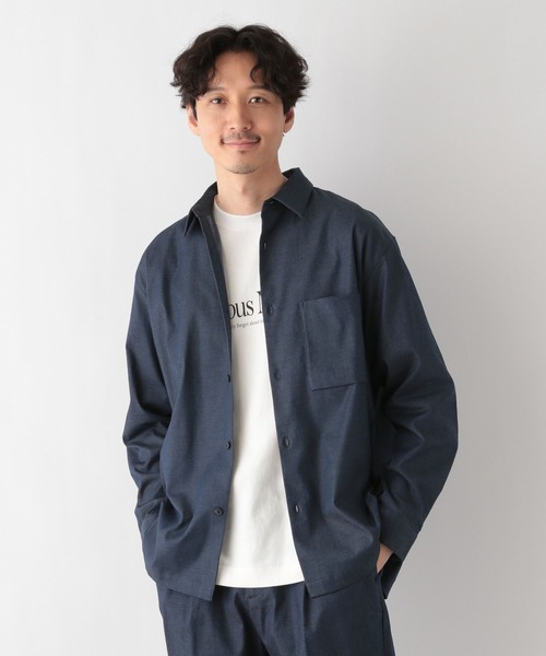 GLOBAL WORK(グローバルワーク)の「アーバンデニムシャツ/984983(シャツ/ブラウス・メンズ・ネイビー・LARGE/MEDIUM/X-LARGE/SMALL)」の9枚目の写真