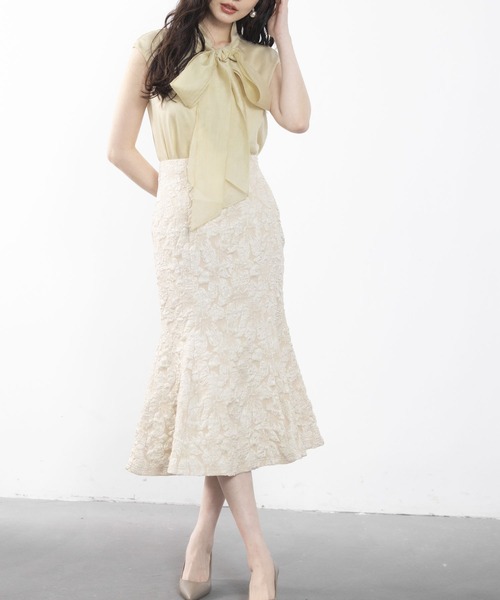 SAISON DE PAPILLON(セゾンドパピヨン)の「【大人気】フクレジャガードマーメイドミモレ丈スカート 綺麗 スタイルアップ(スカート・レディース・ブラック/グレー/ブルーグレー/ピンクベージュ・S/M/L/XL)」の17枚目の写真