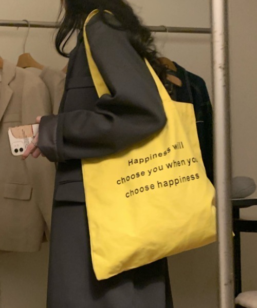 Vipoa（ヴィポア）の「Happonessロゴトートバッグ（トートバッグ・レディース・イエロー・FREE）」の5枚目の写真
