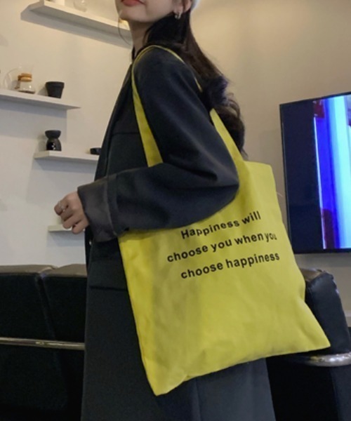 Vipoa（ヴィポア）の「Happonessロゴトートバッグ（トートバッグ・レディース・イエロー・FREE）」の10枚目の写真