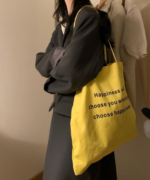 Vipoa（ヴィポア）の「Happonessロゴトートバッグ（トートバッグ・レディース・イエロー・FREE）」の6枚目の写真