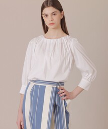 MACKINTOSH LONDON | コットンナイロンストレッチノーカラーブラウス(シャツ/ブラウス)