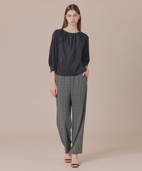 MACKINTOSH LONDON（マッキントッシュ ロンドン）の「コットンナイロンストレッチノーカラーブラウス（シャツ/ブラウス・レディース・ブルー/オフホワイト/ネイビー・40/38）」の12枚目の写真