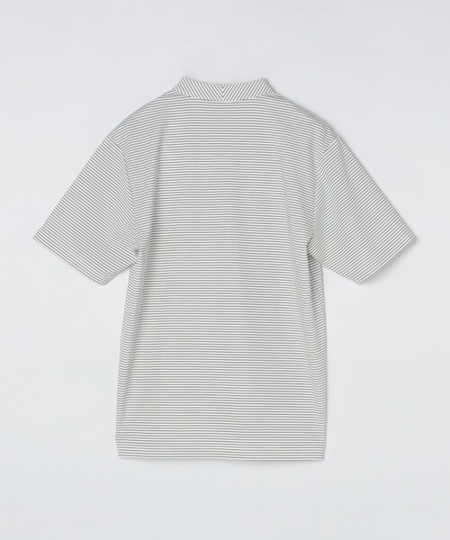 SHIPS(シップス)の「【WEB限定】SHIPS:〈接触冷感〉アイスタッチ ボーダー スムース バンドカラー ポロシャツ(ポロシャツ・メンズ・オフホワイト/ブラック/ネイビー・SMALL/MEDIUM/LARGE/X-LARGE)」の21枚目の写真