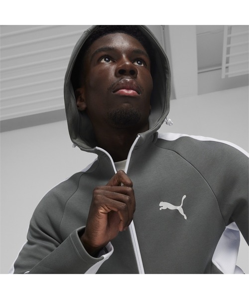 PUMA（プーマ）の「PUMA プーマ メンズ エヴォストライプ フーデッド ジャケット EVOSTRIPE Full-Zip（パーカー・メンズ・ブラック/グレー系その他・X-LARGE/SMALL/LARGE/XX-LARGE/MEDIUM）」の11枚目の写真