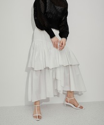 ADAM ET ROPE' | 【サステナブル】アシンメトリーティアードスカート(スカート)