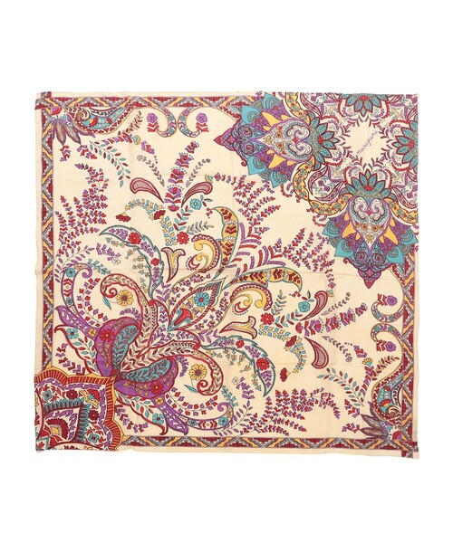 manipuri（マニプリ）の「manipuri:コットン シルク ストール ◇（ストール/ショール・レディース・レッド/ベージュ・ONE SIZE）」の9枚目の写真