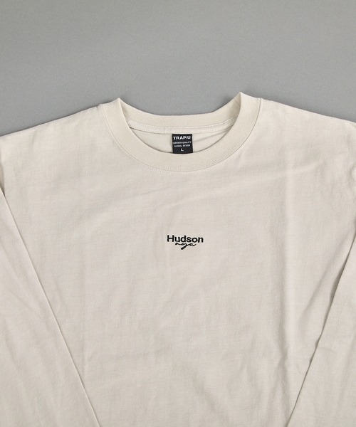 VIBGYOR(ヴィブジョー)の「ヘヴィウェイト天竺 刺繍 長袖 クルーネック(Tシャツ/カットソー・メンズ・ホワイト/ブラック/ベージュ・MEDIUM/LARGE)」の4枚目の写真
