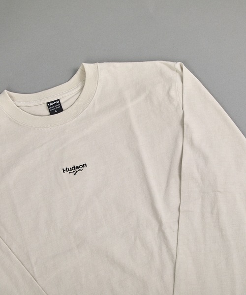 VIBGYOR(ヴィブジョー)の「ヘヴィウェイト天竺 刺繍 長袖 クルーネック(Tシャツ/カットソー・メンズ・ホワイト/ブラック/ベージュ・MEDIUM/LARGE)」の5枚目の写真