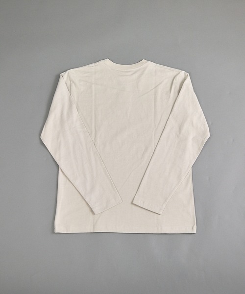 VIBGYOR(ヴィブジョー)の「ヘヴィウェイト天竺 刺繍 長袖 クルーネック(Tシャツ/カットソー・メンズ・ホワイト/ブラック/ベージュ・MEDIUM/LARGE)」の7枚目の写真