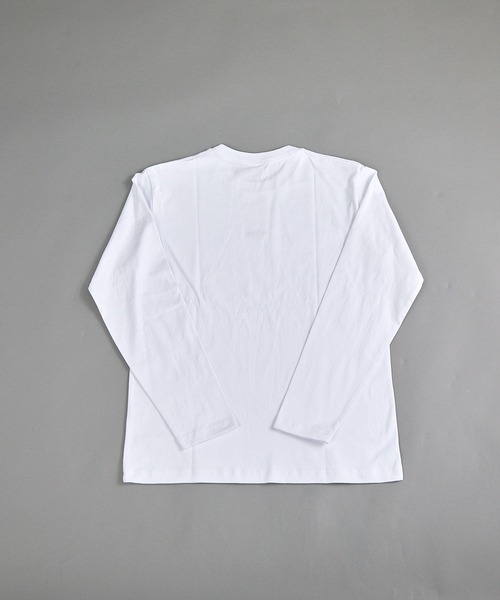VIBGYOR(ヴィブジョー)の「ヘヴィウェイト天竺 刺繍 長袖 クルーネック(Tシャツ/カットソー・メンズ・ホワイト/ブラック/ベージュ・MEDIUM/LARGE)」の11枚目の写真