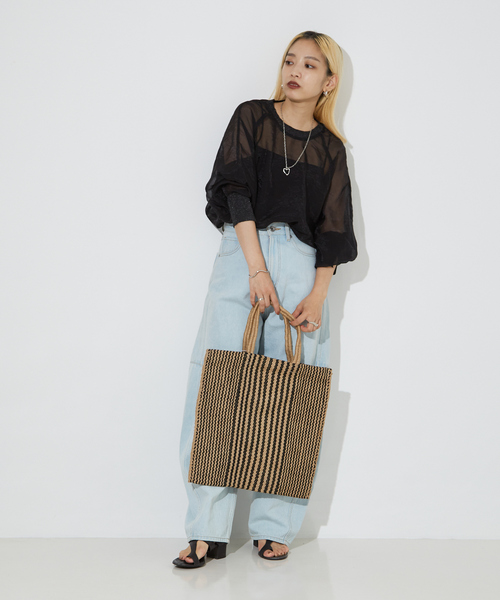 ＊新品未使用Jute Poresh Bagバッグ＊マイソンベンガル MAISON BENGAL/メゾン ベンガル】JUTE PORESH BAG：トートバッグ