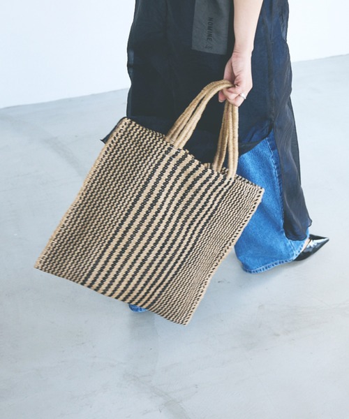 ＊新品未使用Jute Poresh Bagバッグ＊マイソンベンガル MAISON BENGAL/メゾン ベンガル】JUTE PORESH BAG：トートバッグ