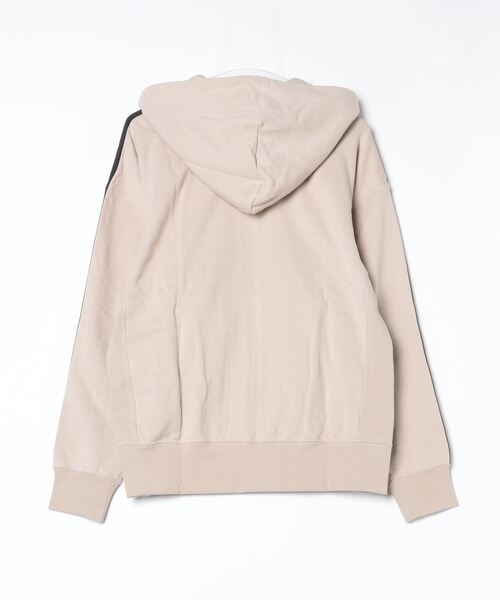 adidas(アディダス)の「アディダス adidas エッセンシャルズ プラス ルーズフィット スリーストライプス フレンチテリー フルジップパーカー(スウェット・メンズ・ブルー/ベージュ・LL/3L/M/L/S)」の3枚目の写真