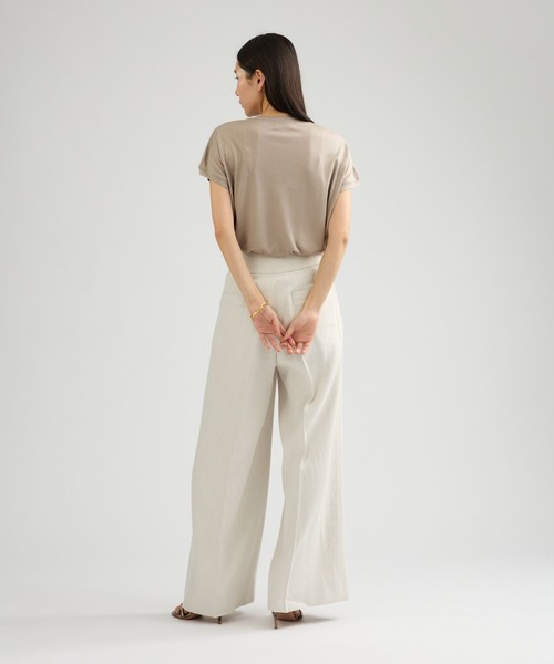 Chaos（カオス）の「Chaos(カオス)/シルクフレーズＴシャツ（Tシャツ/カットソー・レディース・ブラック/ピンク系その他/ブルー系その他/ネイビー/クリーム/ブルー/ライトブルー/ベージュ系/オフホワイト/ブラック系その他・FREE）」の21枚目の写真