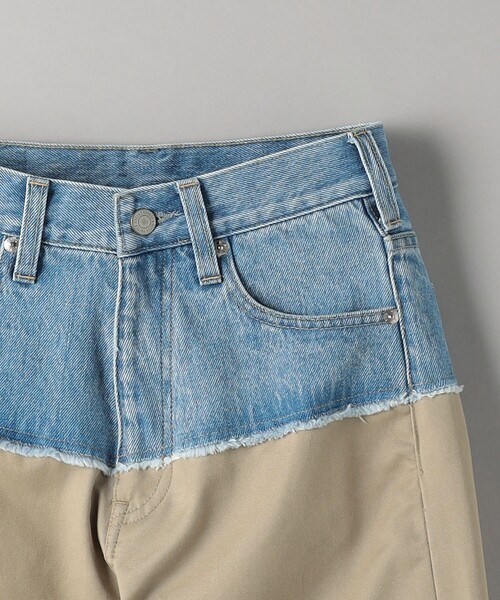 BEAUTY&YOUTH UNITED ARROWS（ビューティーアンドユースユナイテッドアローズ）の「デニム×チノ ストレートパンツ（チノパンツ・レディース・コバルトブルー/ブラック・S/M）」の4枚目の写真