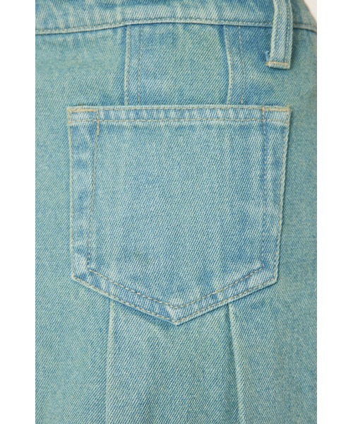 RODEO CROWNS WIDE BOWL（ロデオクラウンズワイドボウル）の「デニムプリーツミニスカート（デニムスカート・レディース・ライトブルー/ブラック・SMALL/MEDIUM）」の11枚目の写真