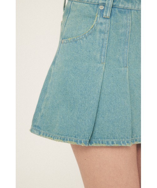 RODEO CROWNS WIDE BOWL（ロデオクラウンズワイドボウル）の「デニムプリーツミニスカート（デニムスカート・レディース・ライトブルー/ブラック・SMALL/MEDIUM）」の13枚目の写真