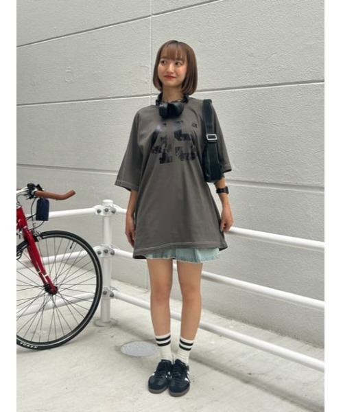 RODEO CROWNS WIDE BOWL（ロデオクラウンズワイドボウル）の「デニムプリーツミニスカート（デニムスカート・レディース・ライトブルー/ブラック・SMALL/MEDIUM）」の18枚目の写真