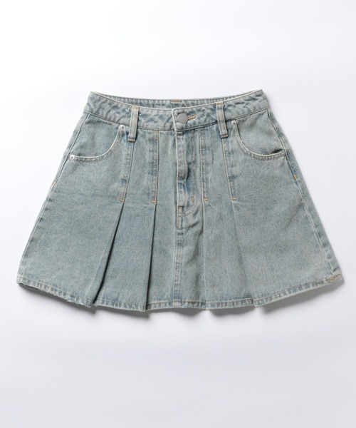 RODEO CROWNS WIDE BOWL（ロデオクラウンズワイドボウル）の「デニムプリーツミニスカート（デニムスカート・レディース・ライトブルー/ブラック・SMALL/MEDIUM）」の16枚目の写真