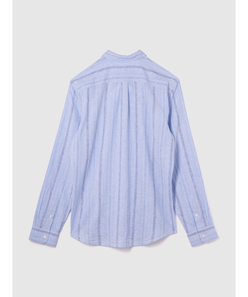 GAP（ギャップ）の「スタンダードフィット リネン混シャツ（シャツ/ブラウス・メンズ・ブルー系その他/ブルー/ネイビー/ブラック/ホワイト/ベージュ/カーキ/ライトベージュ/ブルー系その他2/ブラック系その他・XL/L/M/S/XS）」の12枚目の写真