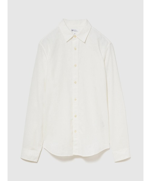GAP(ギャップ)の「スタンダードフィット リネン混シャツ(シャツ/ブラウス・メンズ・ブルー系その他/ブルー/ネイビー/ブラック/ホワイト/ベージュ/カーキ/ライトベージュ/ブルー系その他2/ブラック系その他・XL/L/M/S/XS)」の1枚目の写真
