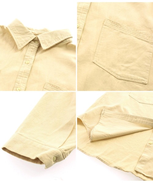 anap mimpi（アナップミンピ）の「オーバーサイズ ラウンドヘム シンプル 長袖 シャツ（シャツ/ブラウス・レディース・ベージュ/ホワイト・FREE）」の19枚目の写真