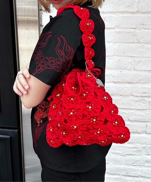 HEY!MrsROSE(ヘイミセスローズ)の「HEY! Mrs ROSE(ヘイ!ミセスローズ)ハートYOYO NEW BAG(ハンドバッグ・レディース・グリーン/レッド・FREE)」の12枚目の写真