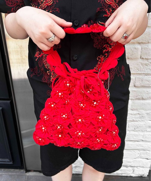 HEY!MrsROSE(ヘイミセスローズ)の「HEY! Mrs ROSE(ヘイ!ミセスローズ)ハートYOYO NEW BAG(ハンドバッグ・レディース・グリーン/レッド・FREE)」の11枚目の写真