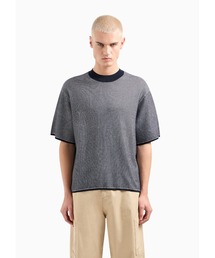 ARMANI EXCHANGE | 【A|X アルマーニ エクスチェンジ】AXロゴ　半袖クルーネックニットソー(ニット/セーター)