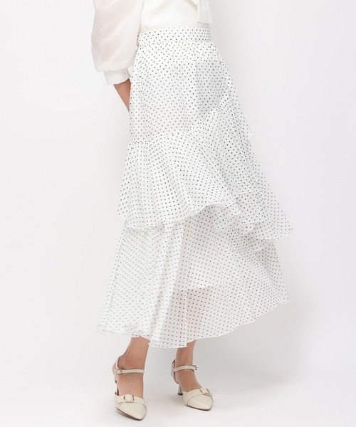 【セール】■2024春夏新作■ランダムティアードドットロングスカート/MM417217（スカート）｜MISCH MASCH（ミッシュマッシュ）